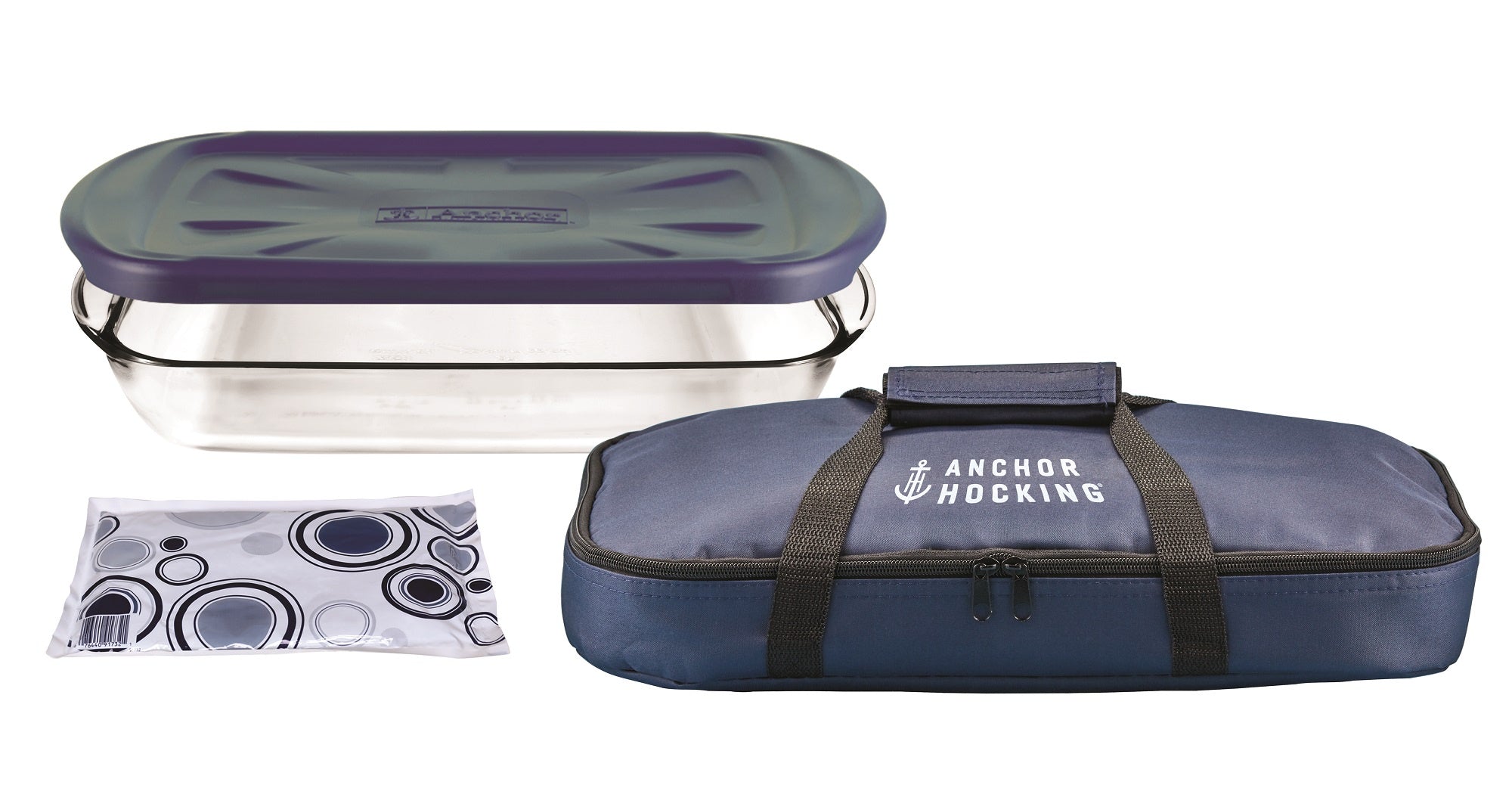Anchor Hocking® Essentials Pc Bake N Take Set-Navy-PROMO