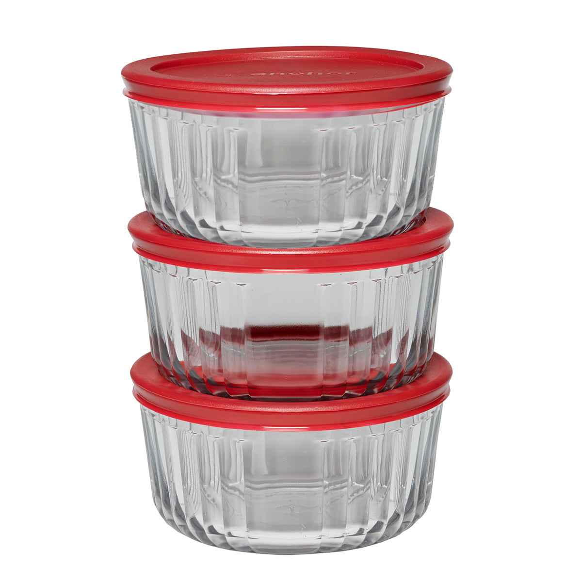 Anchor Hocking® Sculptured SnugFit Storage Round-6 Pc Set (3 x 4