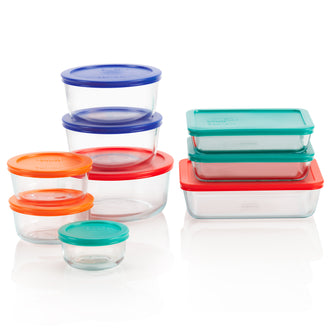 BLACK FRIDAY DEAL Pyrex® Simply Store 18 Piece Set (Coloured)
