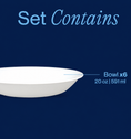 Corelle® Winter Frost White Salad Pasta Bowl 591mL-6 Pack-DTCM
