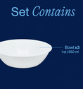 Corelle® Winter Frost White Serving Bowl 950mL-3 Pack-DTCM