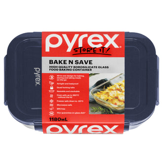 Pyrex Bake N Save Glass Food Baking Container 1.18L