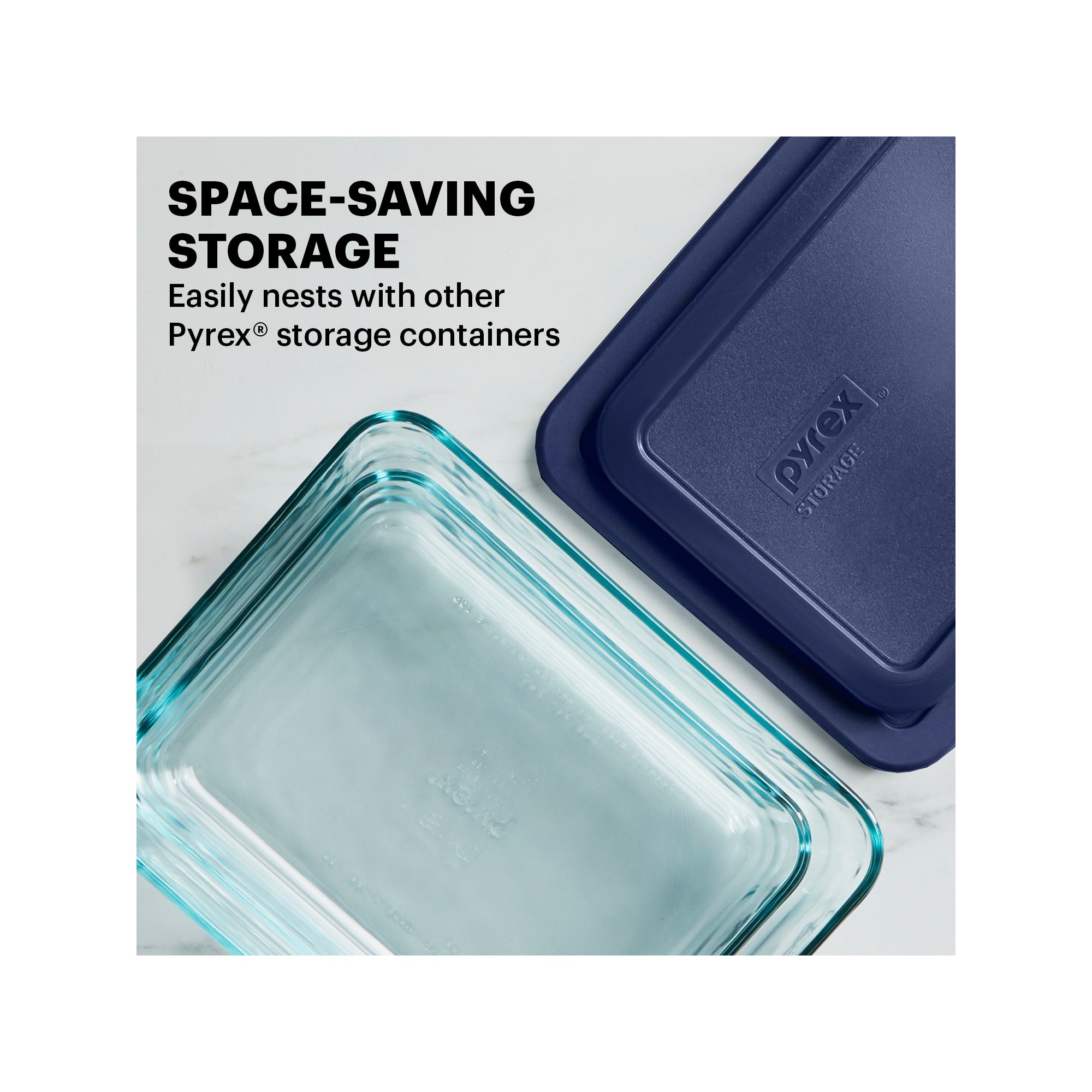 Pyrex® Simply Store® 10-piece Glass Food Storage Container Set with Blue Lids