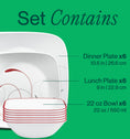 Corelle® SQ RND Splendor 18 Piece Dinner Set-DTCM