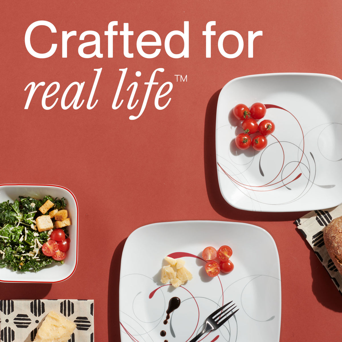 Corelle® SQ RND Splendor 18 Piece Dinner Set-DTCM