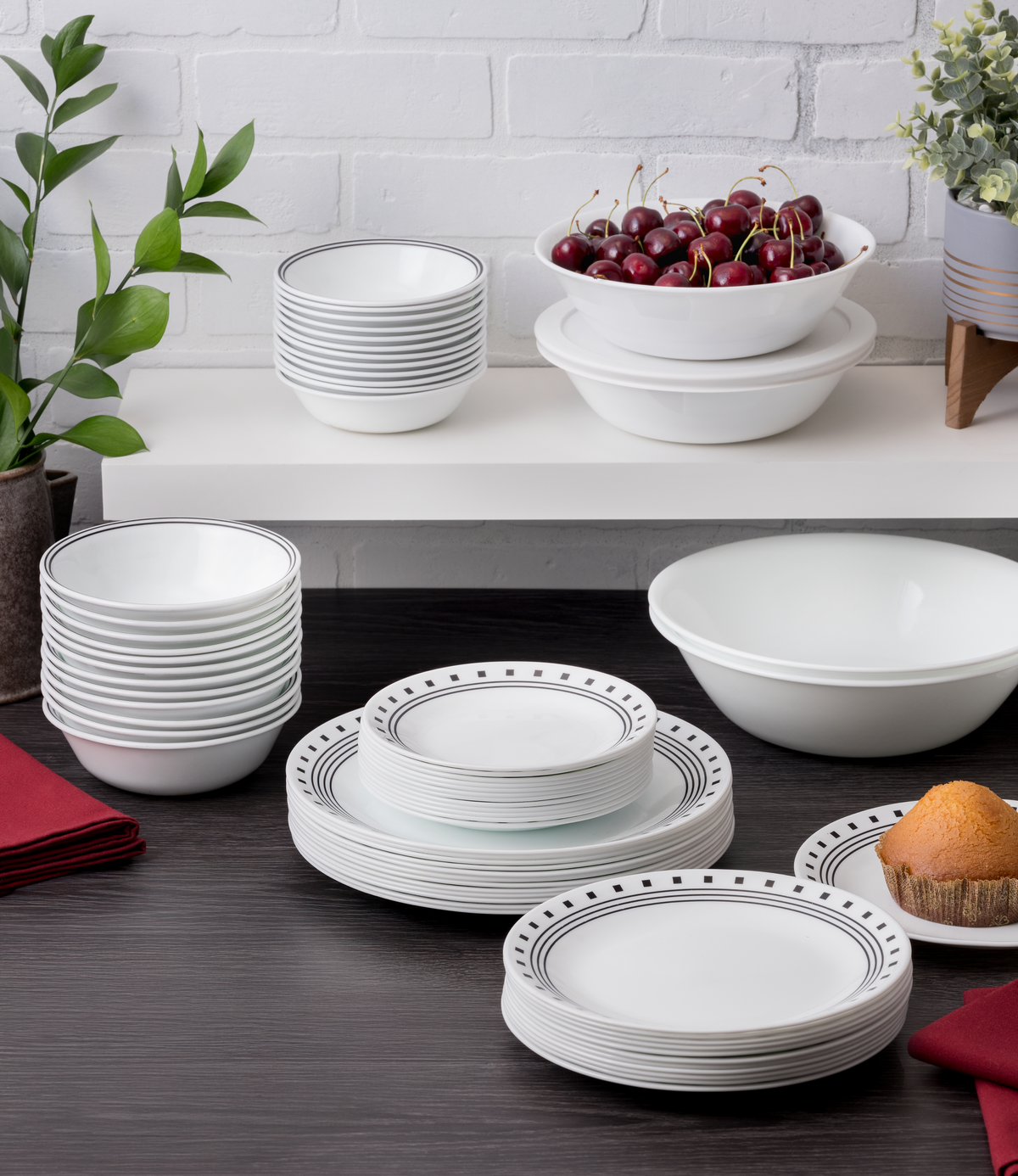 Corelle® City Block 18 Piece Dinner Set-DTCM – Global Kitchen Brands ...