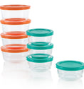 CLEARANCE Pyrex® Simply Store Storage 8 Piece Set (1, 2 Cup-Coloured)