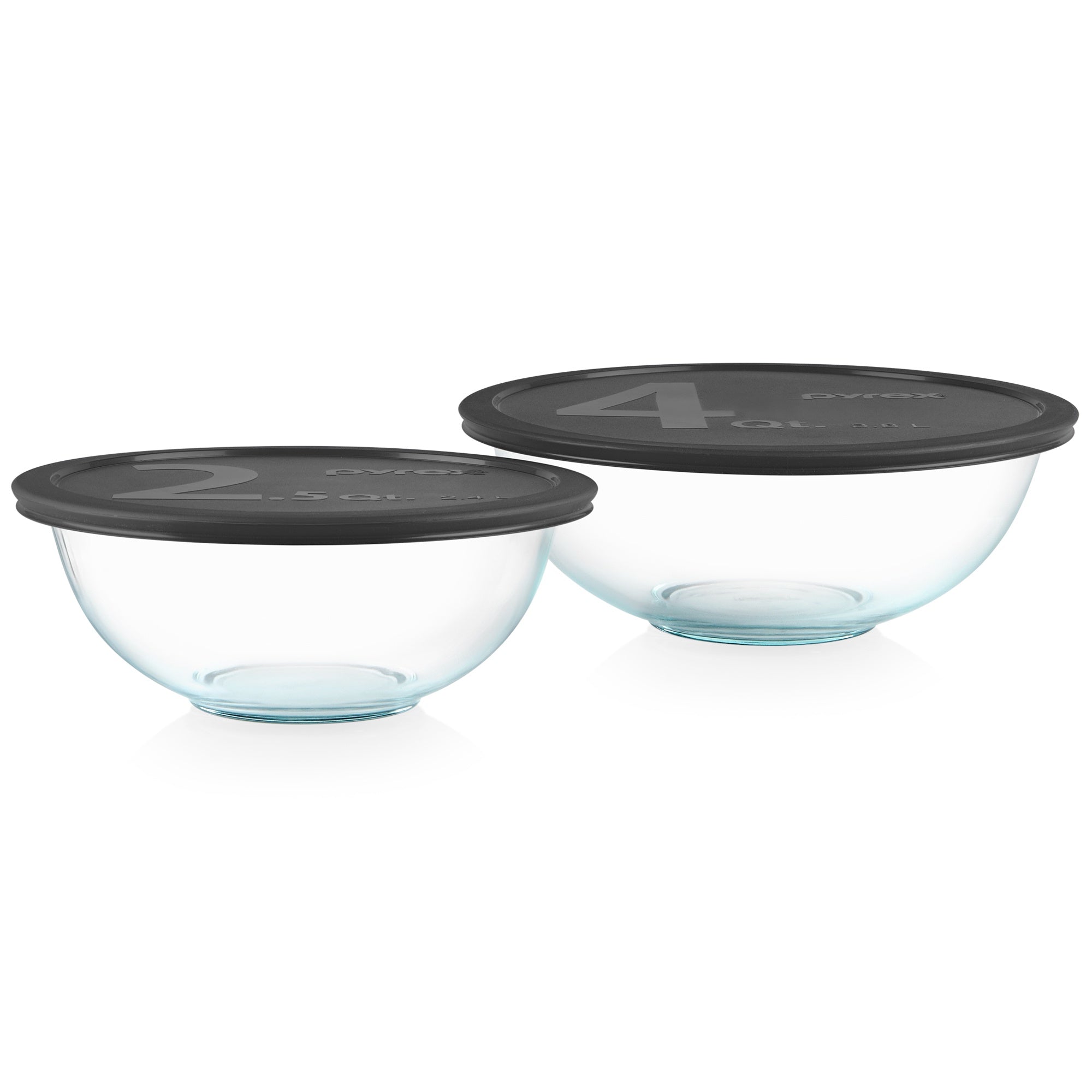 Pyrex® 4 Piece Smart Essentials Mixing Bowl Set-Black