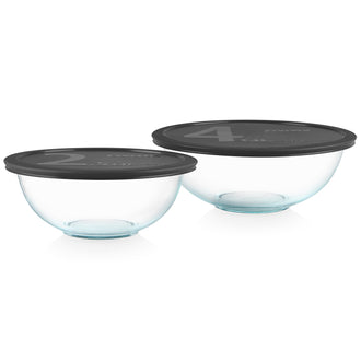 Pyrex® 4 Piece Smart Essentials Mixing Bowl Set-Black