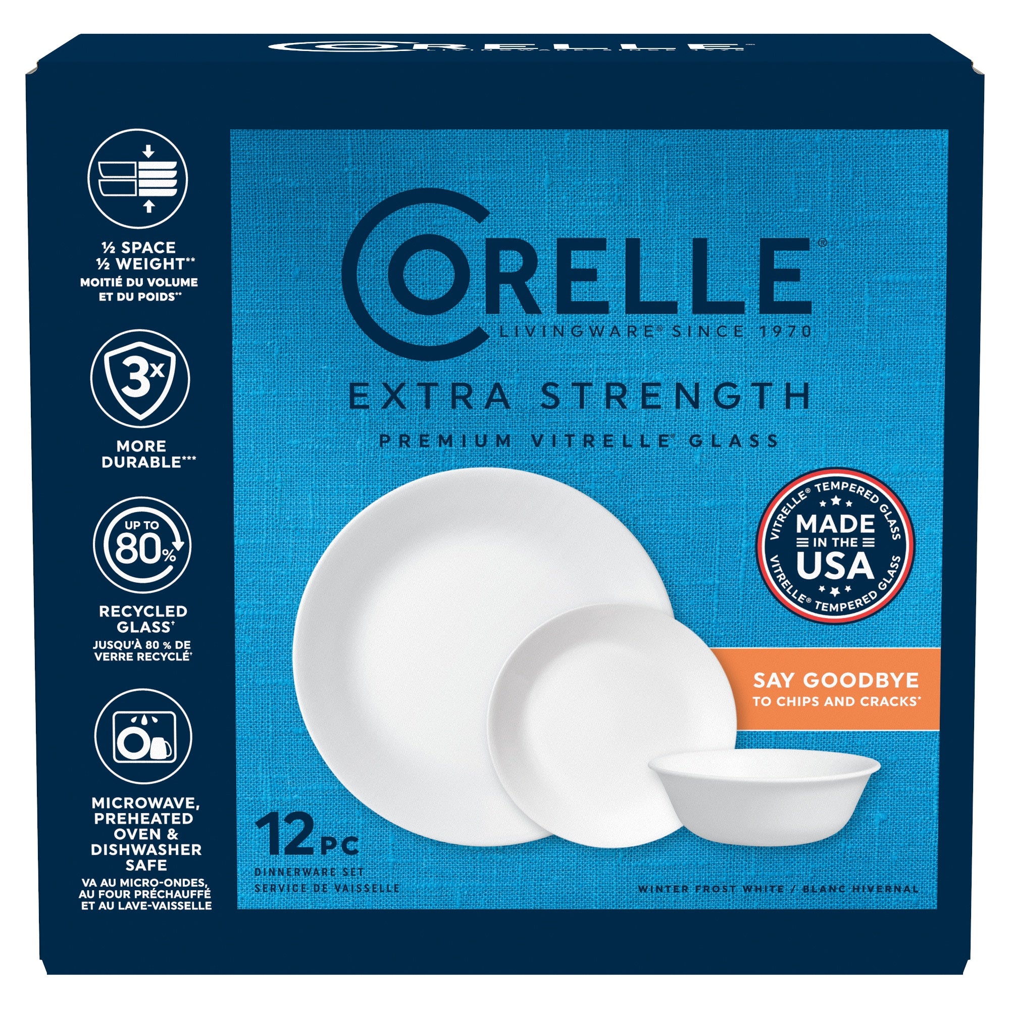 Corelle Winter Frost White Corelle Deep Dinner Plates Corelle