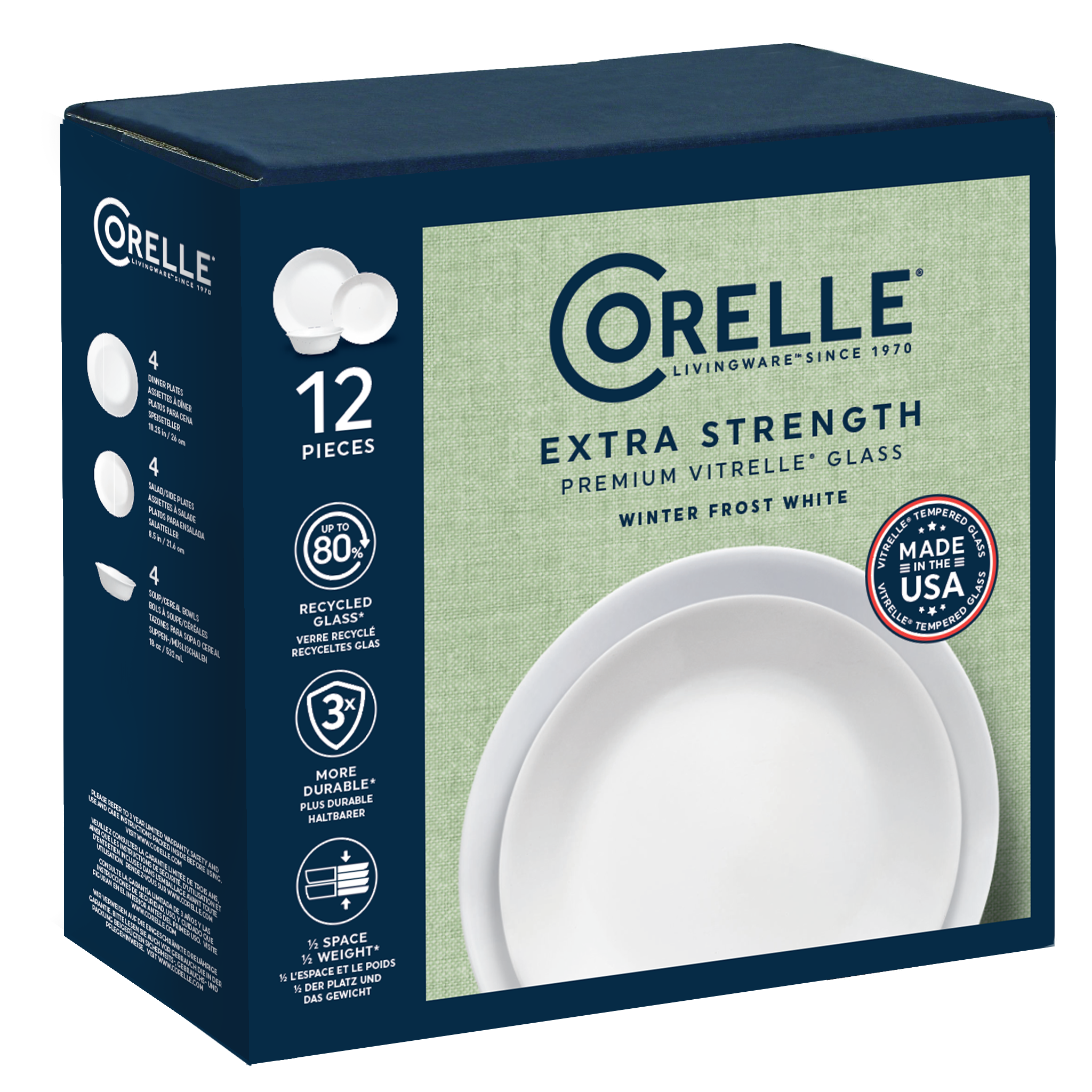 Corelle Winter Frost White Corelle Deep Dinner Plates Corelle