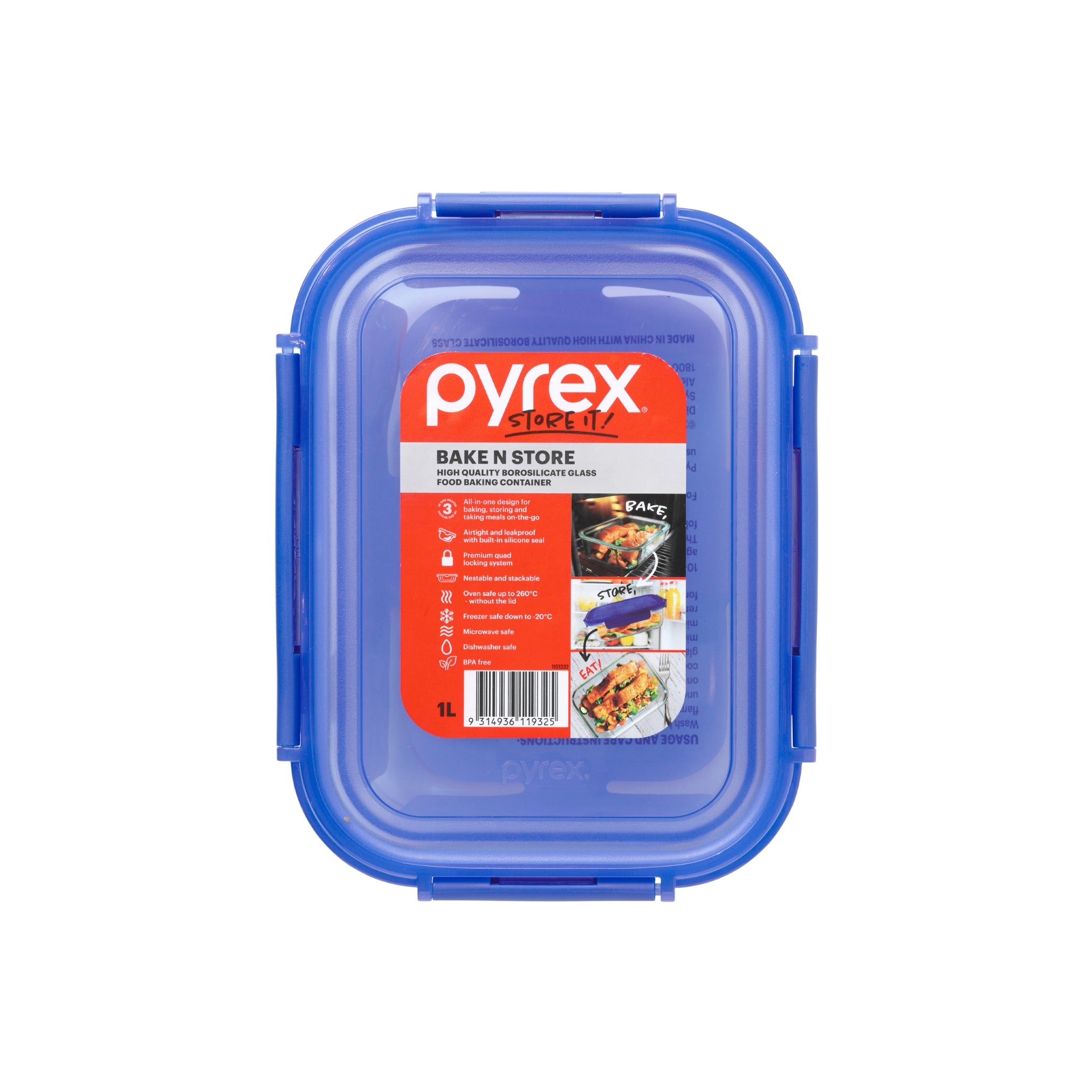 Pyrex® Bake N Store Rectangle 1L – Global Kitchen Brands Australia Pty Ltd