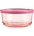 Pyrex® Simply Store® Tinted Glass 4-cup Round Storage Container with Lid, Pink