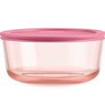 Pyrex® Simply Store® Tinted Glass 7-cup Round Storage Container with Lid, Pink