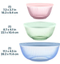 Pyrex® Colours Storage Sculptured 6 Piece Bowl Set (Blue/Green/Pink)