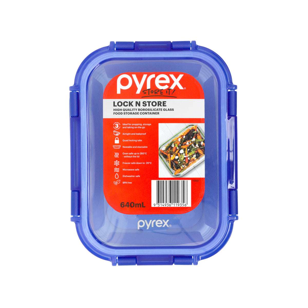 Pyrex® Lock N Store 640mL Rectangle Storage – Global Kitchen Brands ...