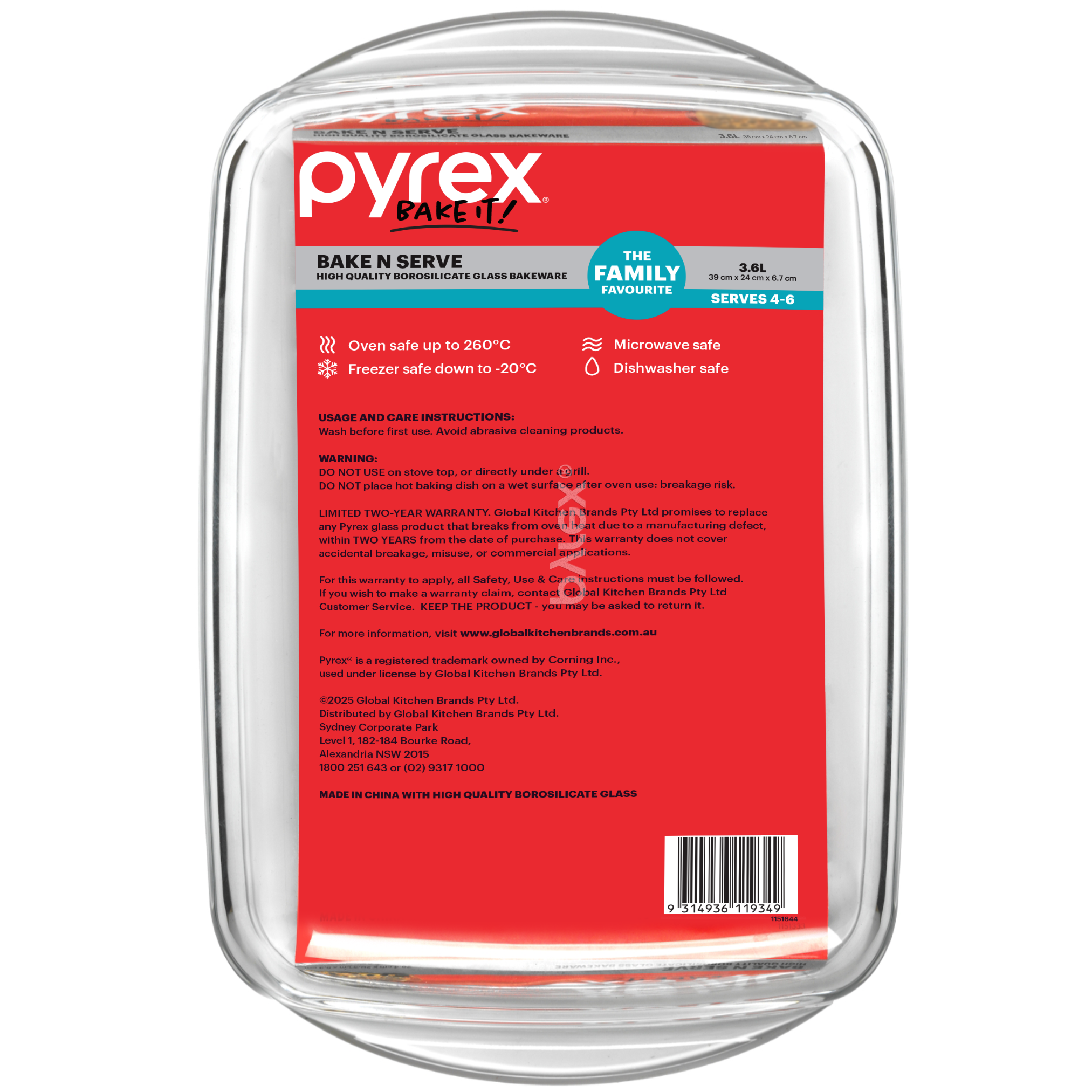 Pyrex® Bake N Serve Rectangle Baker-3.6L