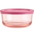 Pyrex® Simply Store® Tinted Glass 2-cup Round Storage Container with Lid, Pink