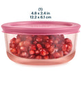 Pyrex® Simply Store® Tinted Glass 2-cup Round Storage Container with Lid, Pink