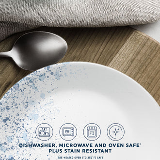 Corelle Indigo Speckle 18 Piece Dinner Set,