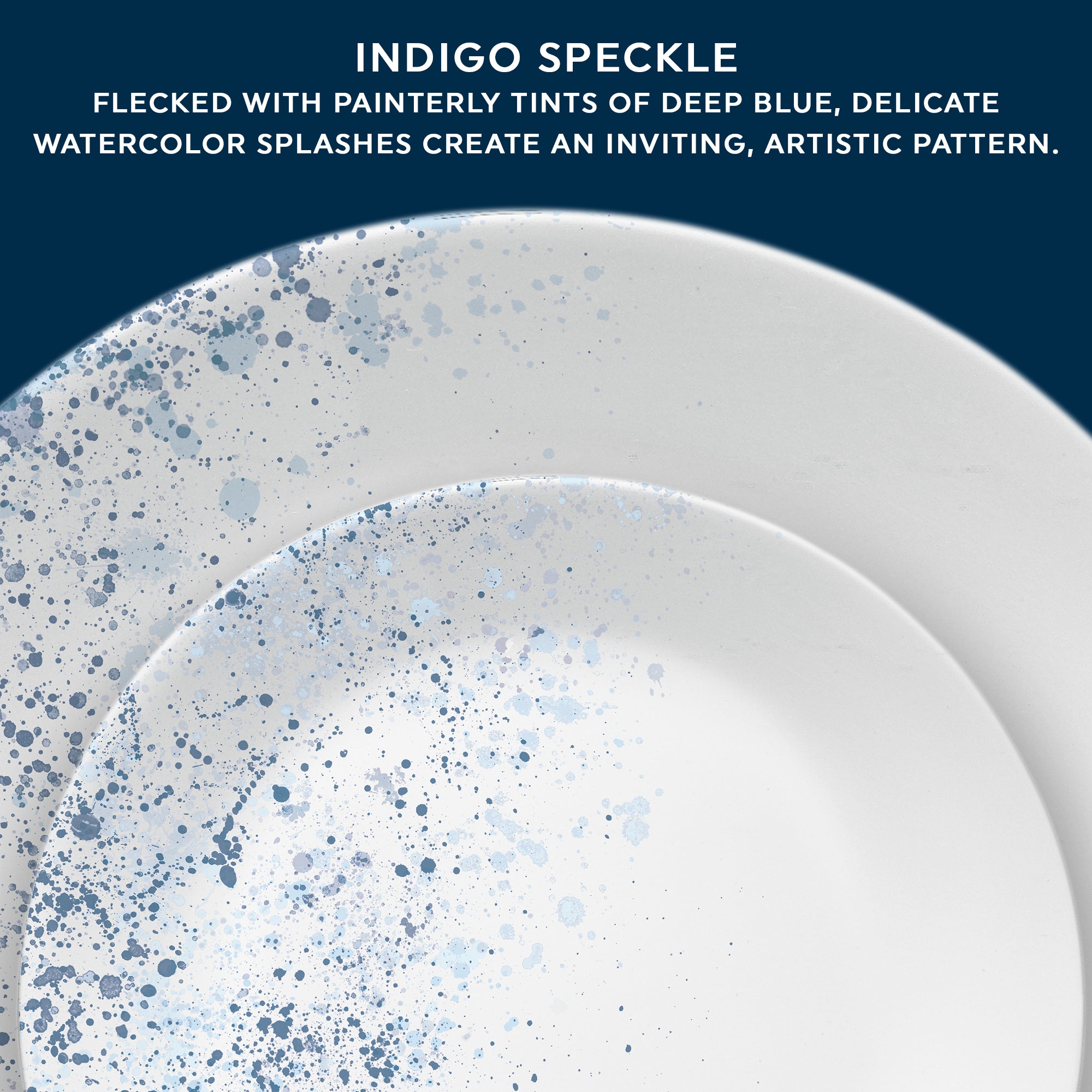 Corelle Indigo Speckle 18 Piece Dinner Set,