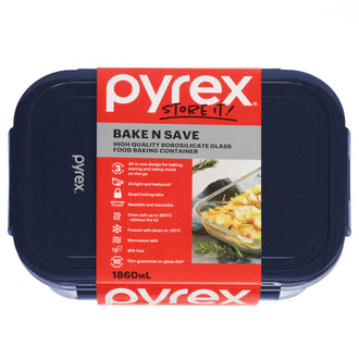 Pyrex Bake N Save Glass Food Baking Container 1.86L