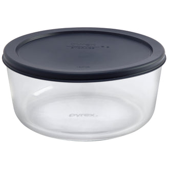 Pyrex® Simply Store Storage 7 Cup/1.65L Round w/Navy Plastic Lid