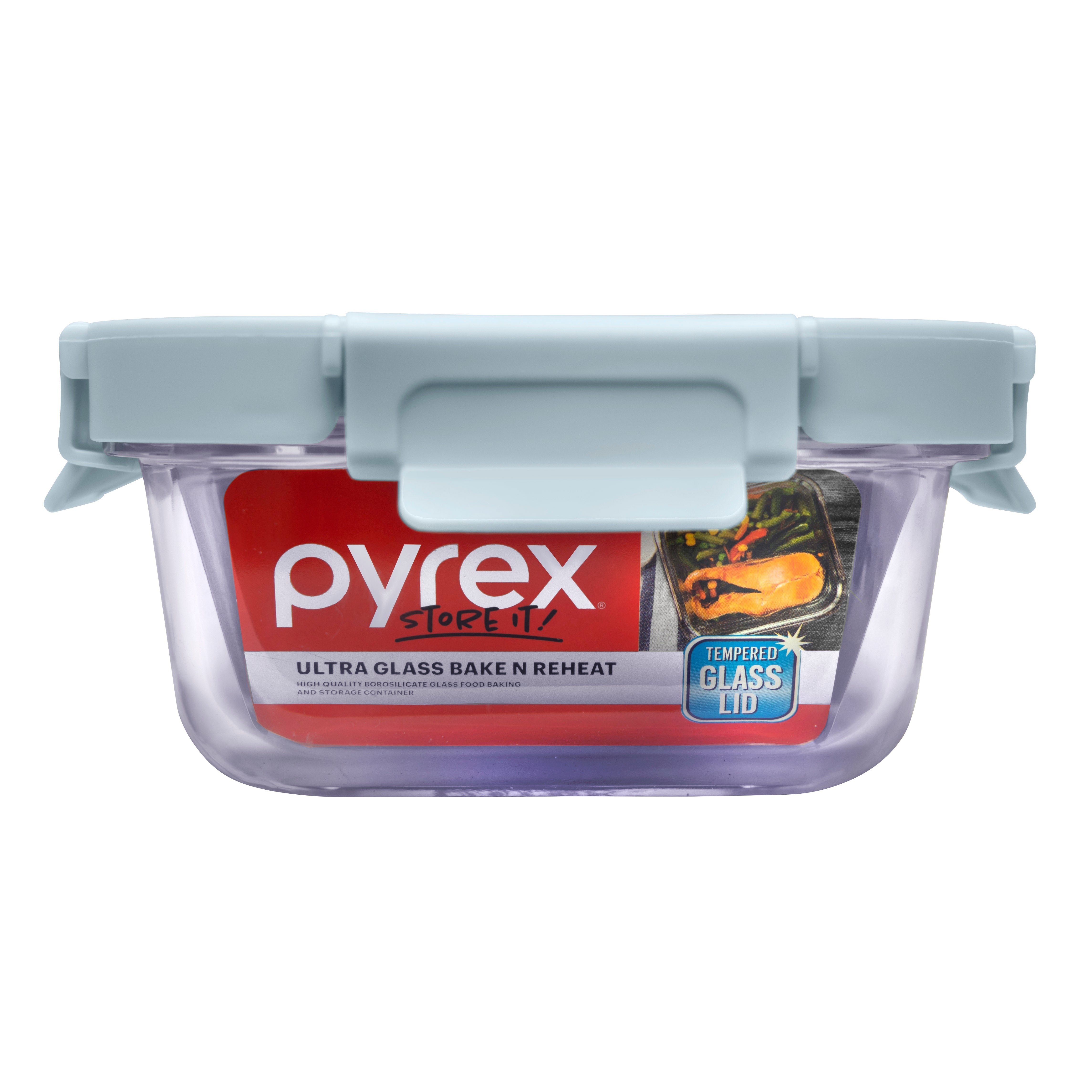 Pyrex® Ultra Glass Bake N Reheat Square Storage 520mL