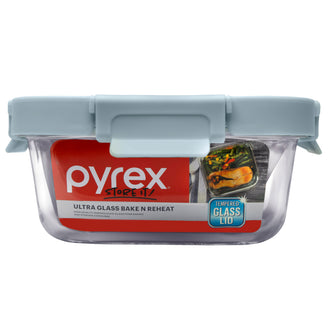 Pyrex® Ultra Glass Bake N Reheat Square Storage 800mL