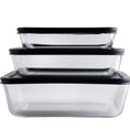 Pyrex® Simply Store Storage 3 Piece Set (3, 6, 11 Cup-Navy Blue)