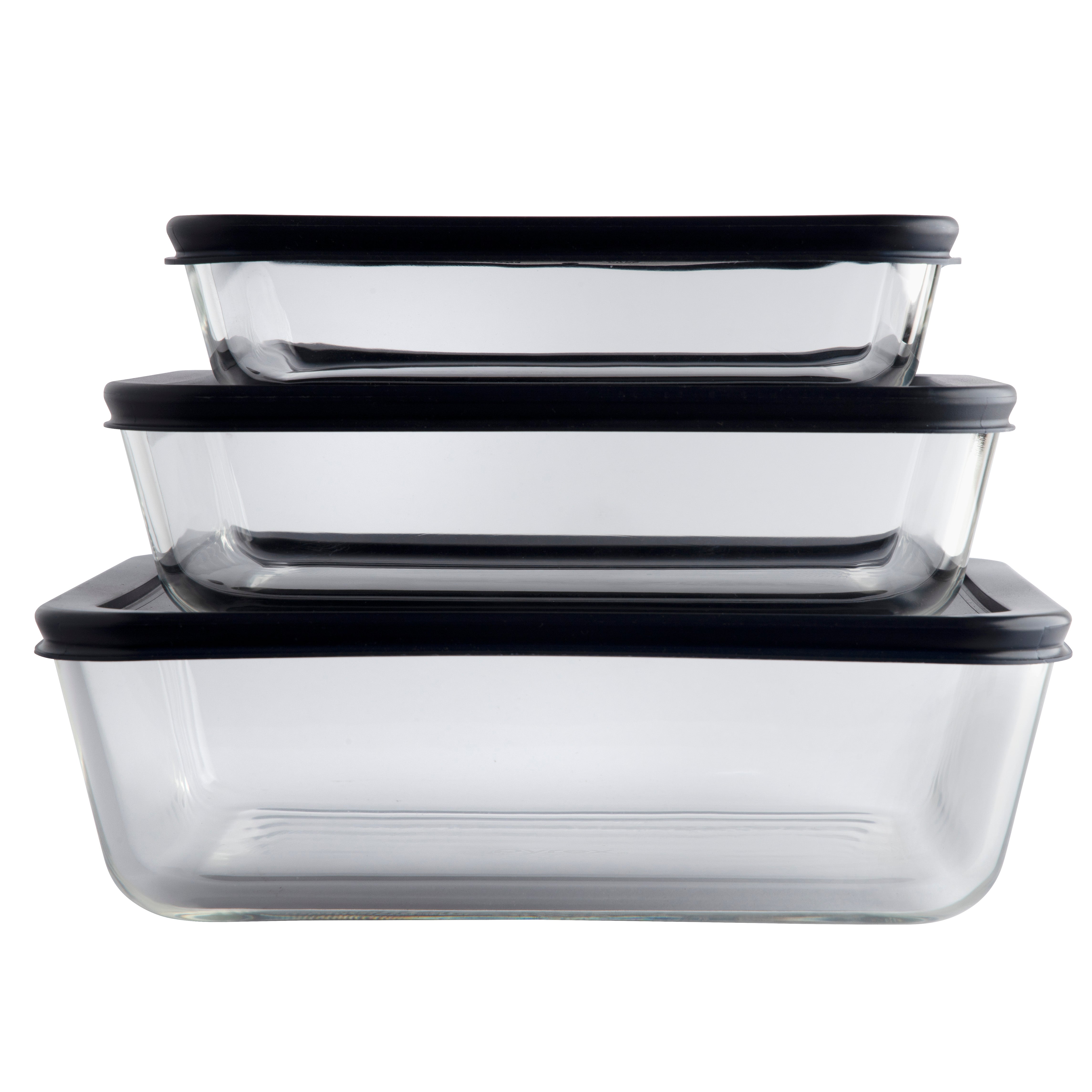 Pyrex® Simply Store Storage 3 Piece Set (3, 6, 11 Cup-Navy Blue)