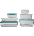 Pyrex® Simply Store Storage 6 Piece Set w/Navy Blue Lids