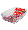 Pyrex® Deep Dish Rectangle Baker w/Navy Blue Lid 4.7L