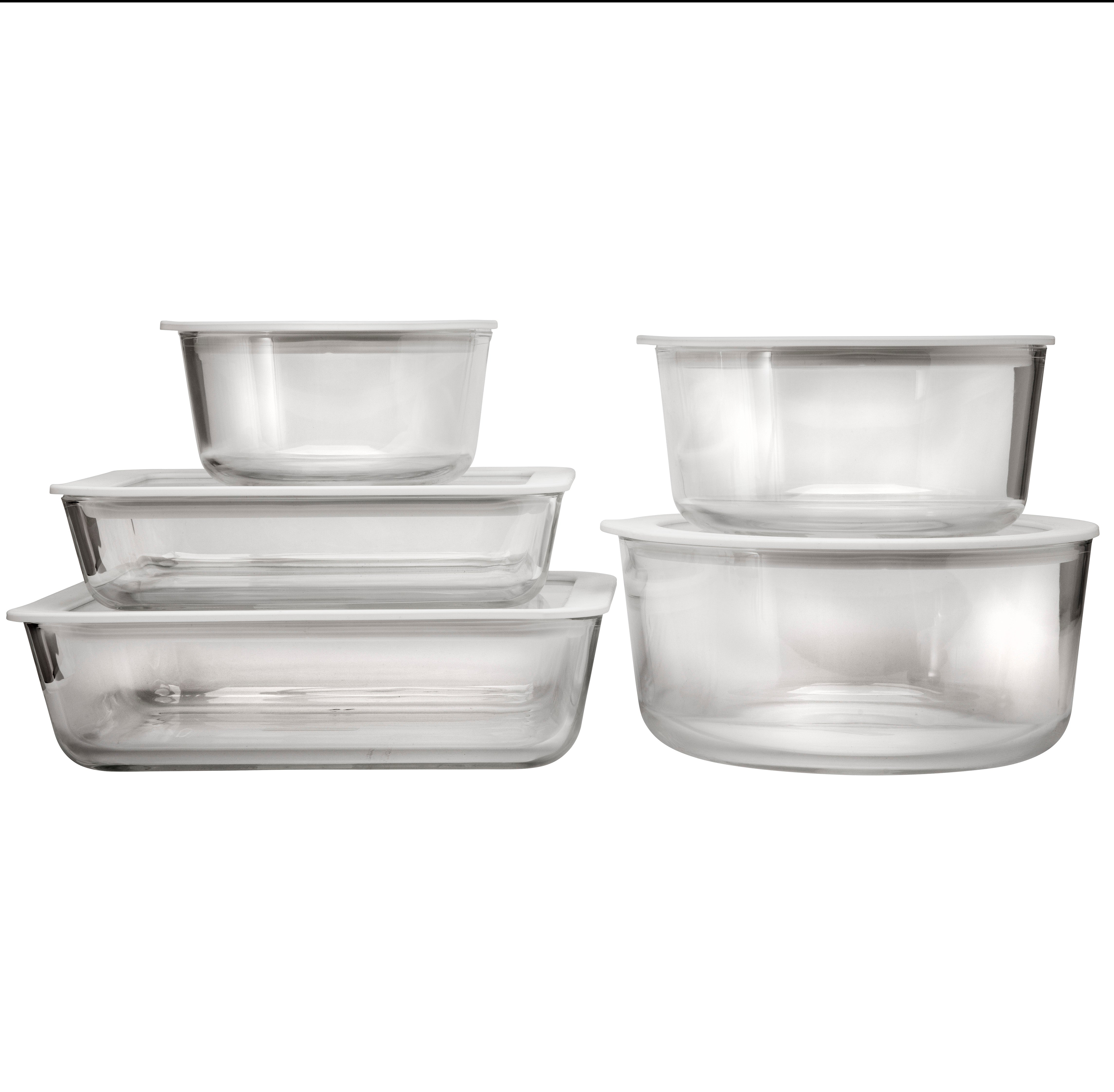 Pyrex® Ultimate Storage 5 Piece Set w/White Lids