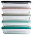 Pyrex® Simply Store Storage 5 Piece Rectangle Set w/Coloured Lids