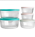 Pyrex® Simply Store Storage 5 Piece Round Set w/Coloured Lids