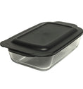 Pyrex® Deep Dish Rectangle Baker w/Navy Blue Lid 3L