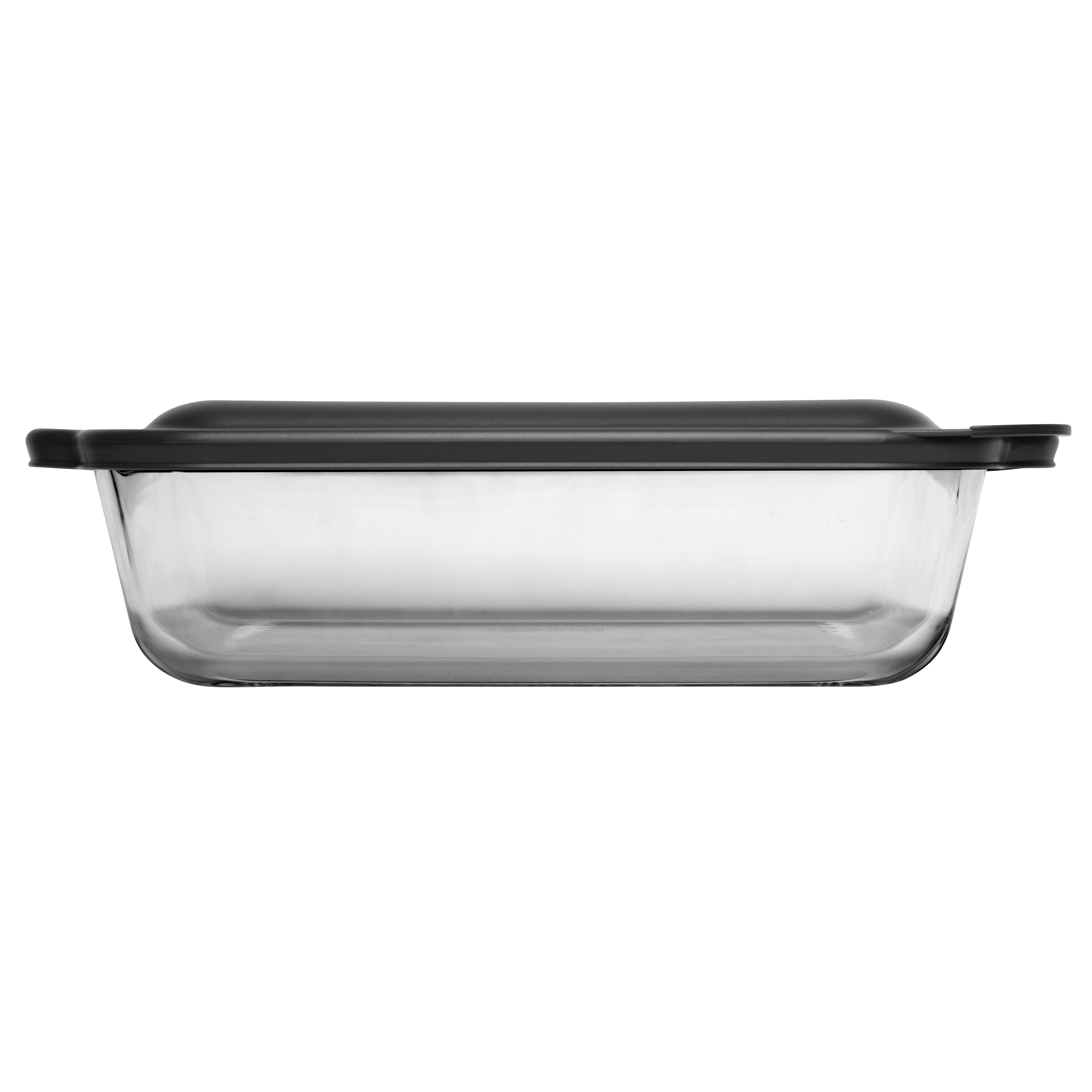 Pyrex® Deep Dish Rectangle Baker w/Navy Blue Lid 3L