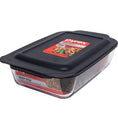 Pyrex® Deep Dish Rectangle Baker w/Navy Blue Lid 4.7L