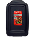 Pyrex® Deep Dish Rectangle Baker w/Navy Blue Lid 4.7L