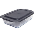 Pyrex® Deep Dish Rectangle Baker w/Navy Blue Lid 4.7L