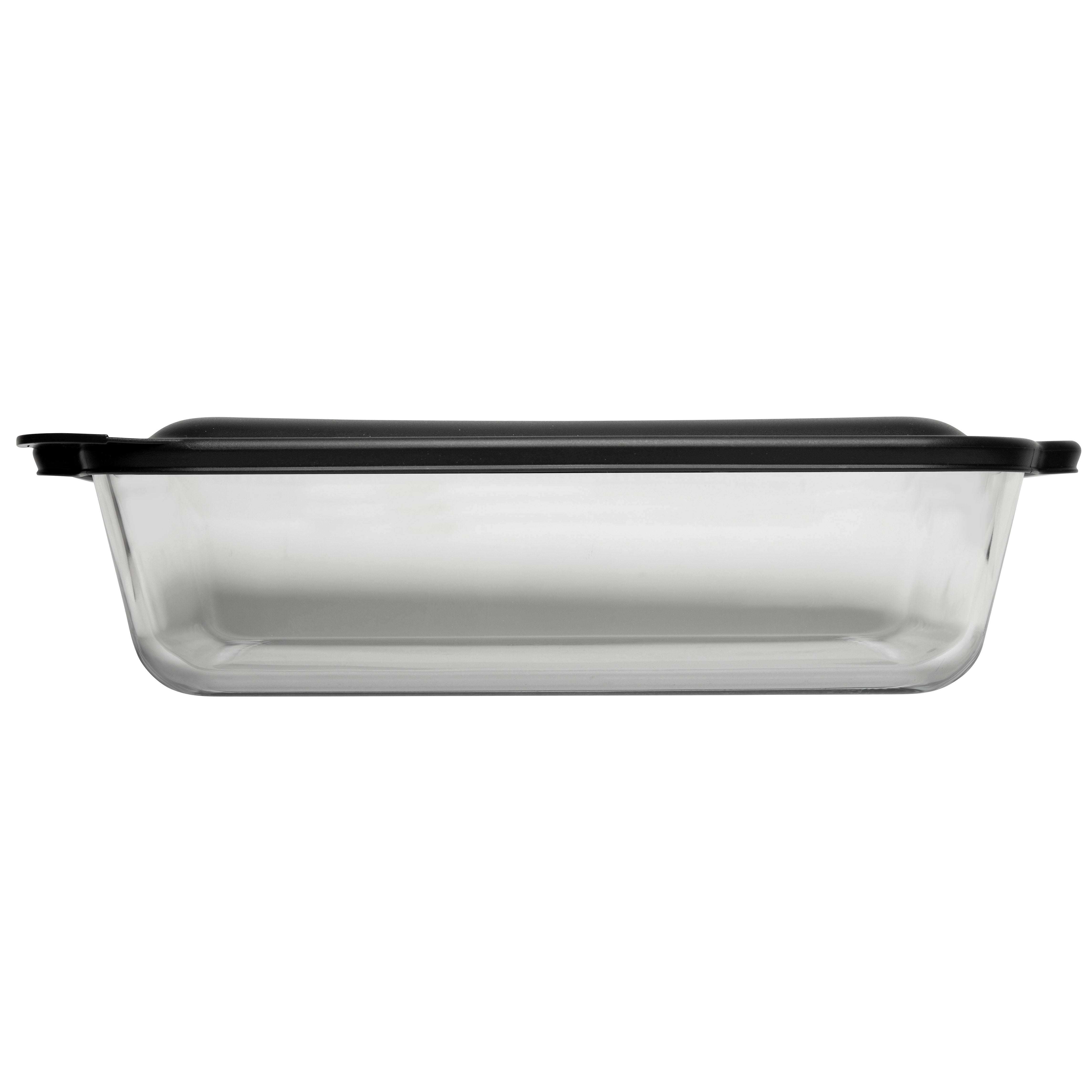 Pyrex® Deep Dish Rectangle Baker w/Navy Blue Lid 4.7L