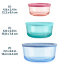 Pyrex® Simply Store® Tinted Glass 6pc 2c/4c/7c Rnd Set- Mixed Colors