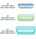 Pyrex® Simply Store® Tinted Glass Rectangle Storage Containers, 6-pc Set, Mixed Colors