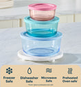 Pyrex® Simply Store® Tinted Glass 6pc 2c/4c/7c Rnd Set- Mixed Colors