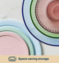 Pyrex® Colours Storage Sculptured 6 Piece Bowl Set (Blue/Green/Pink)