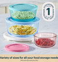Pyrex® Simply Store® Tinted Glass 6pc 2c/4c/7c Rnd Set- Mixed Colors