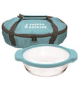 Anchor Hocking® Oven Basics 3 Pc Set-1.9L Casserole w/TrueFit Lid + Tote Bag-Blue