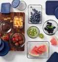 Anchor Hocking® 8pc Mixed FS Set w/Navy Snugfit Lids