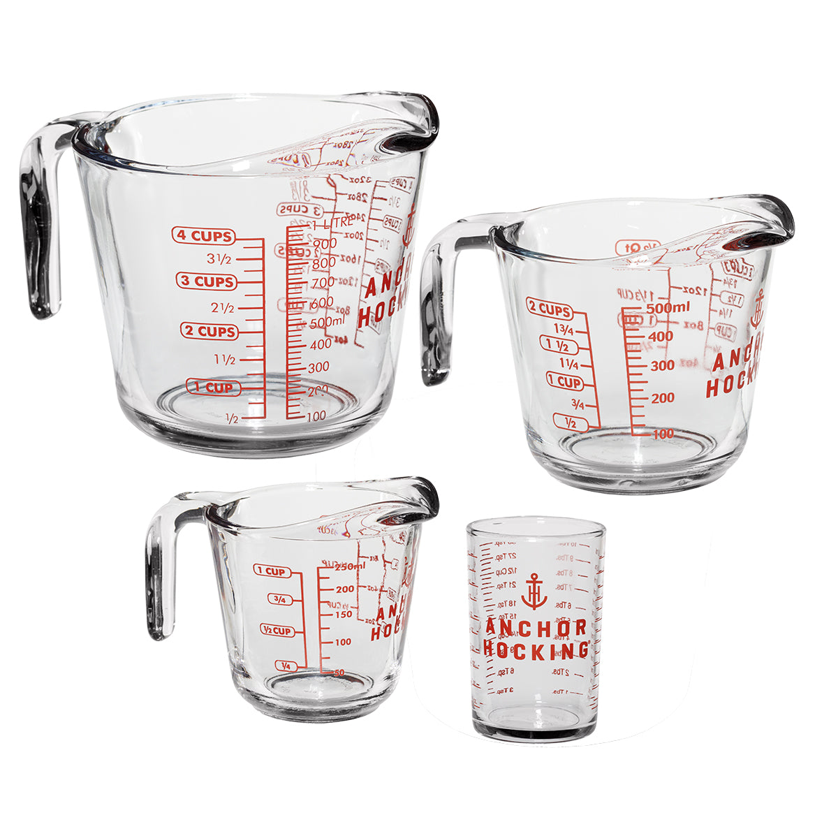Anchor Hocking® 4pc Measuring Cup Set